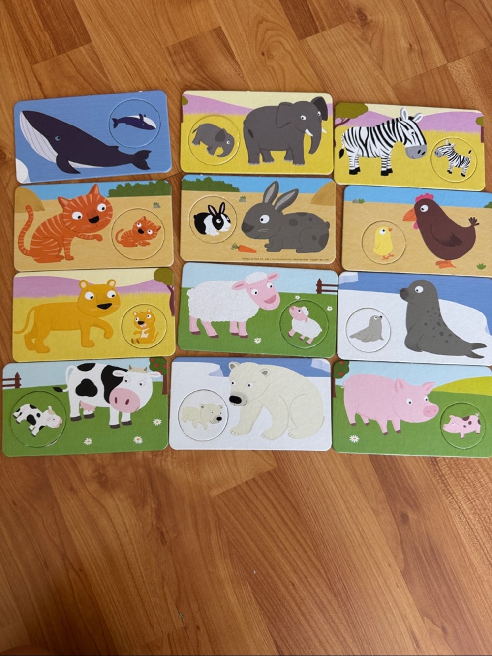Animal Matching Puzzle Cards - Multicolor